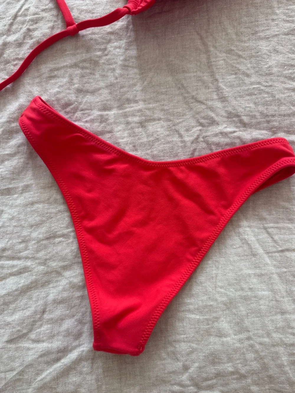 Montce Rosa Devin Bikini Top + Lulu Bottoms Cherry Size Small